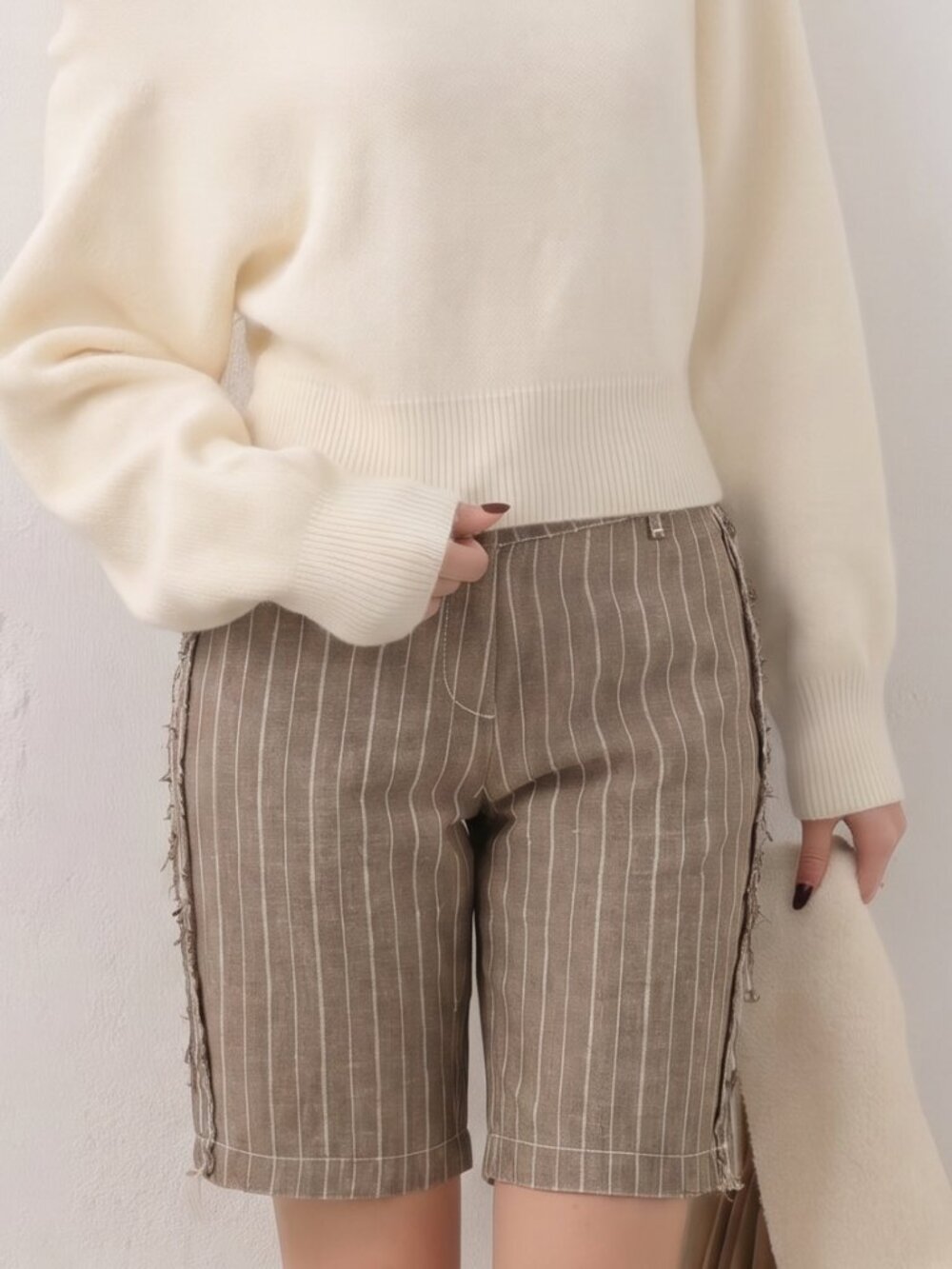 Symmetry Striped Bermuda Shorts